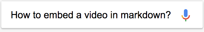 How to embed a video in markdown?